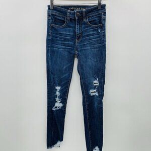 American Eagle Outfitters Womens Size 2 Hi-Rise Jegging Crop Jeans with Stretch